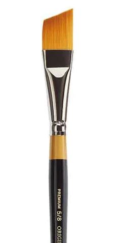 Picture of King Art Original Gold 9400 Premium Golden Taklon Angular Shader Brush - 5/8''