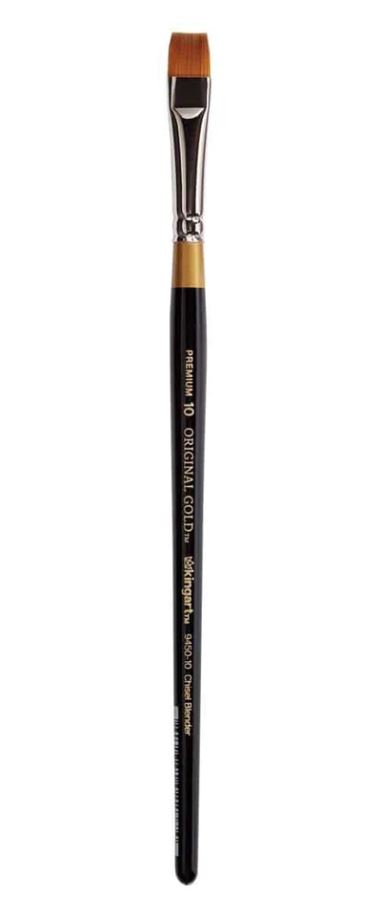 Picture of KingArt Original Gold 9450 - Premium Golden Taklon - Chisel Blender Brush #10