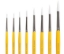 Picture of King Art Premium White Nylon 7950 Gold Grip Brushes - Set of 8 (B-087)