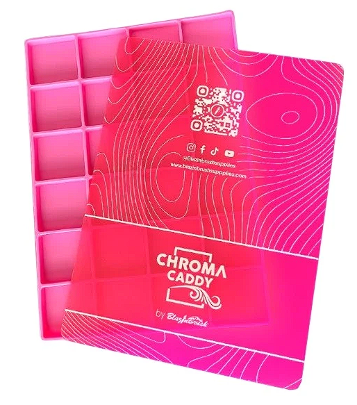 Picture of Chroma Caddy Bubblegum ( 24 Slot Silicone Insert for Face Paint) - 9" x 6.5" x 2/5"