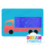 Picture of Jumbo Truck Glitter Tattoo Stencil - HP-379 (5pc pack)