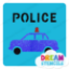Picture of Police Car Glitter Tattoo Stencil - HP-383 (5pc pack)