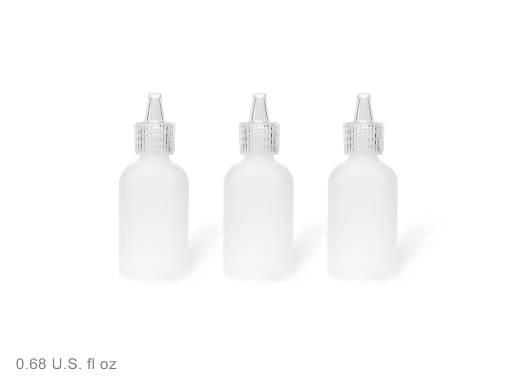 Picture of Craft Medley Plastic Bottles: 20ml EZ-Squeeze Glitter Glue Applicator 3pc w/Screw-Top PB207