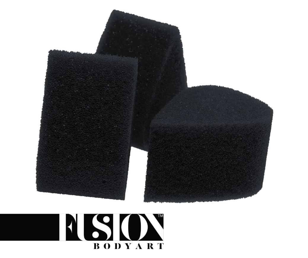 Picture of Fusion - Face Paint Petal Sponge - Charcoal Black 3PK