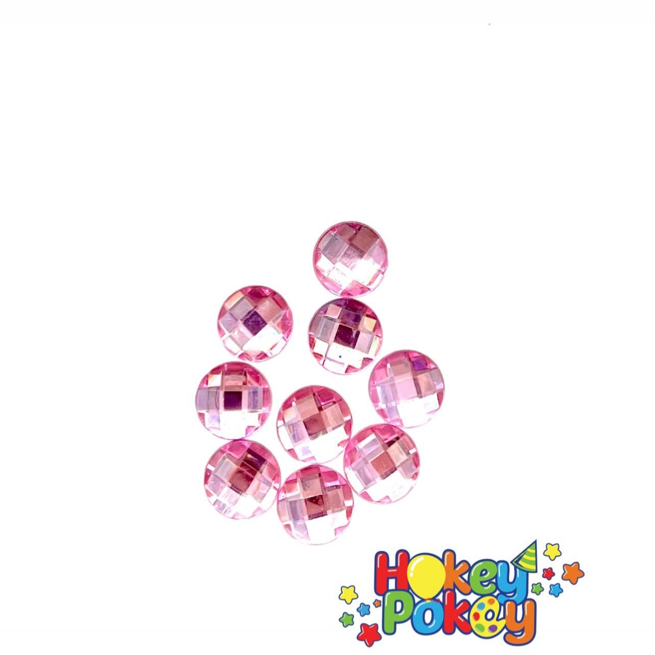 Picture of Round Gems - Light Pink - 16 mm (9 pc) (SG-RLP16)