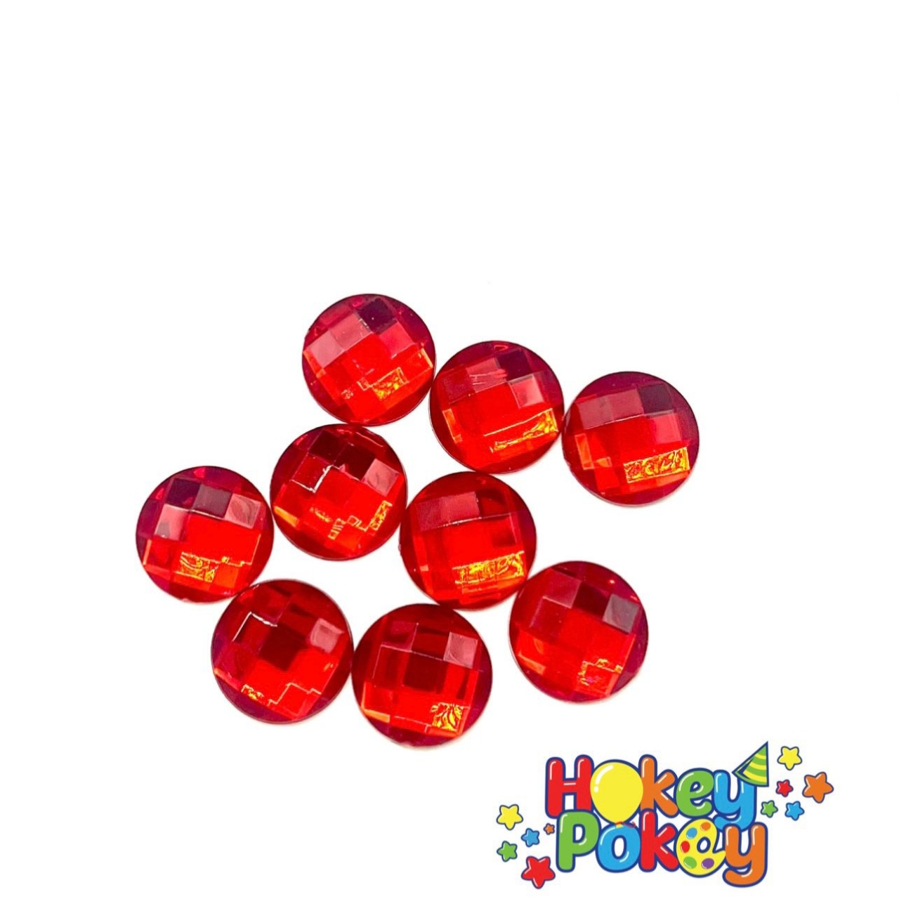 Picture of Round Gems - Red - 16 mm (9 pc) (SG-RR16) 