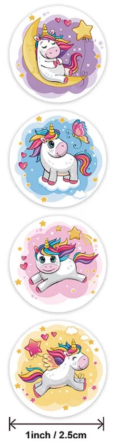 Picture of Sticker Strips - Cute Unicorns - 100/strips