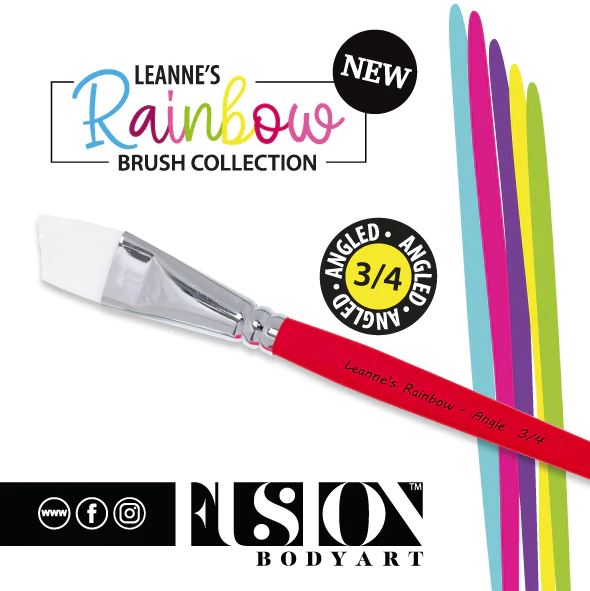 Picture of Leanne's Rainbow Angle Face Paint Brush 3/4 Inch