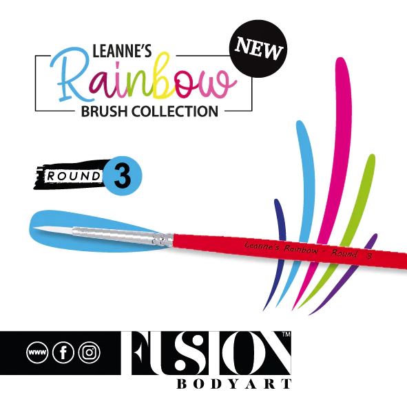 Picture of Leanne's Rainbow Round 3 Face Paint Brush
