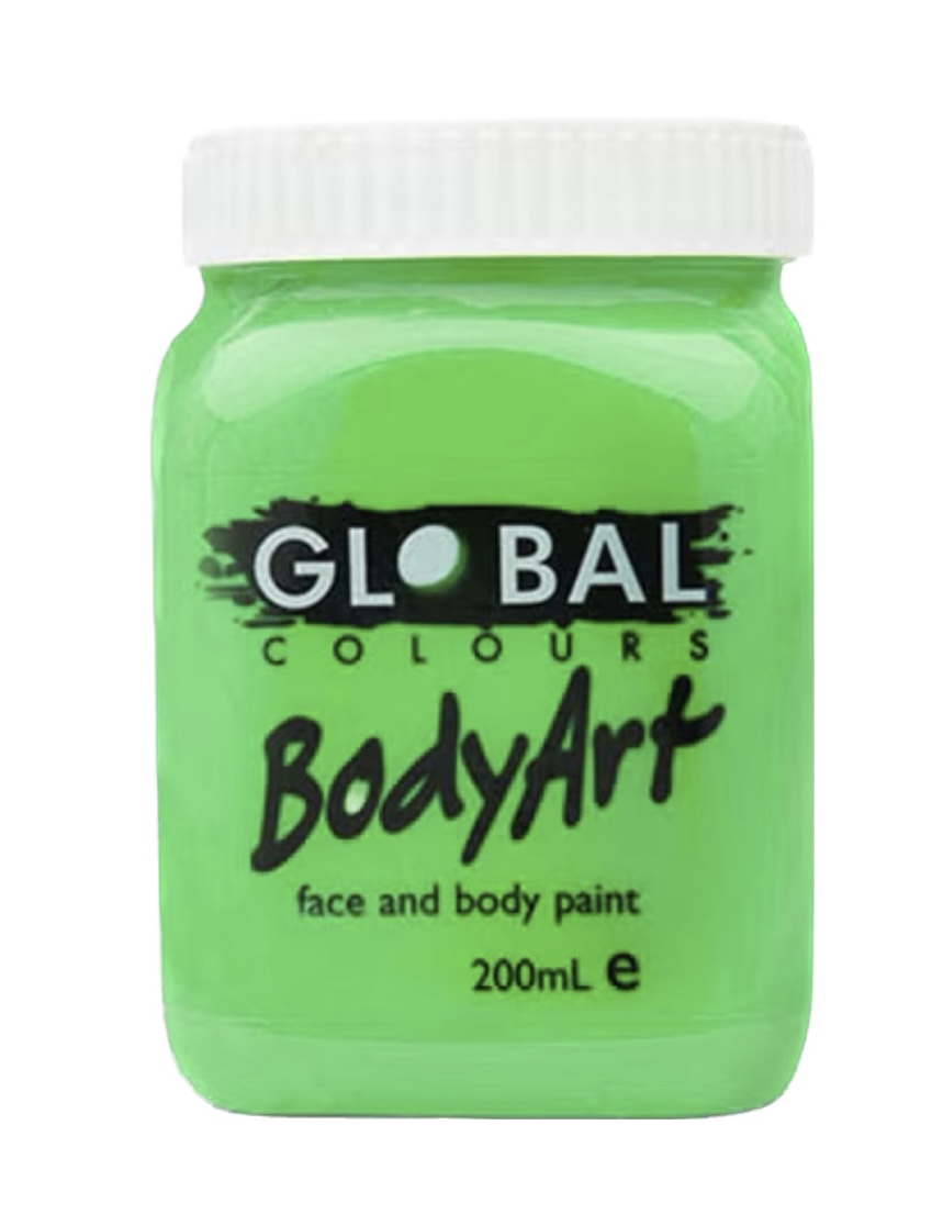 Picture of Global  Colours UV Face & Body Art Liquid Paint - Neon Green 200 ml 
