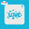 Picture of Love Word with Hearts - Dream Stencil - 80