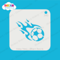 Picture of Flaming Soccer Ball - Dream Stencil - 345