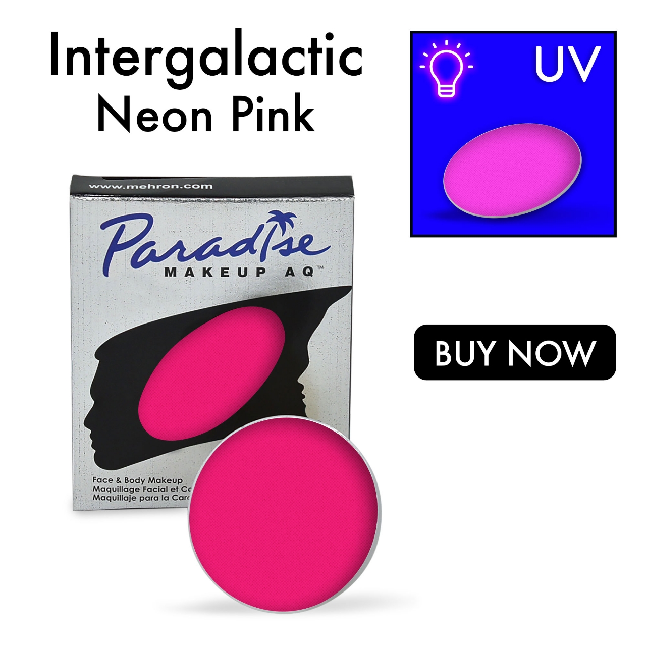 Picture of Mehron Paradise Neon UV  Pink Face Paint - Intergalactic (7g)