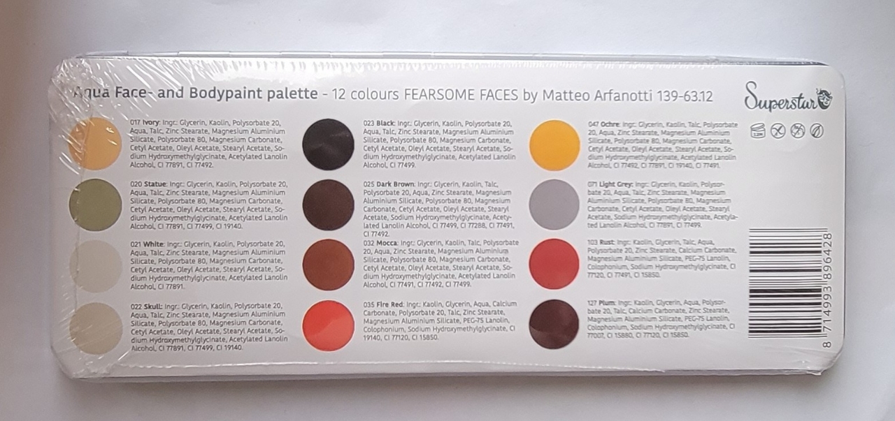 Picture of *Issue - Superstar - Fearsome Faces by Matteo Arfanotti - 12 Colours Palette (139-63.12)