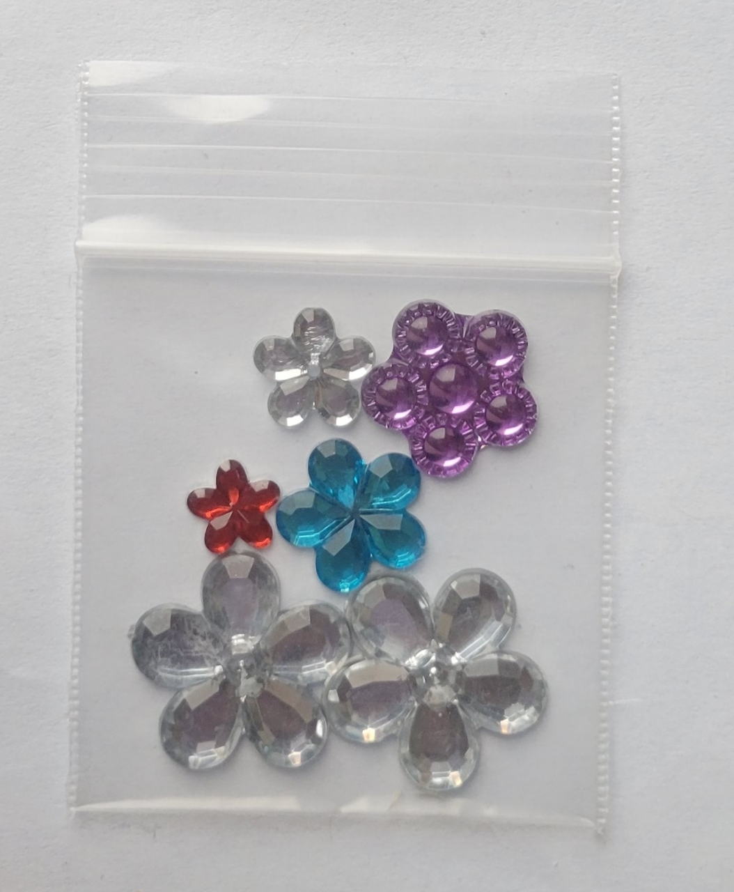Picture of Flower Gem Set with 2 Jumbo Flowers - Assorted colors and sizes - (6 pc.) (FG-2Jumbo)