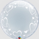 Picture of 24" Clear Deco Bubble Stylish Hearts (1pc)
