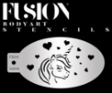 Picture of Fusion Unicorn In Love Face Paint Stencil - FS04