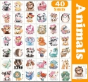 Picture of Animals Waterproof Temporary Tattoos (40 pc)